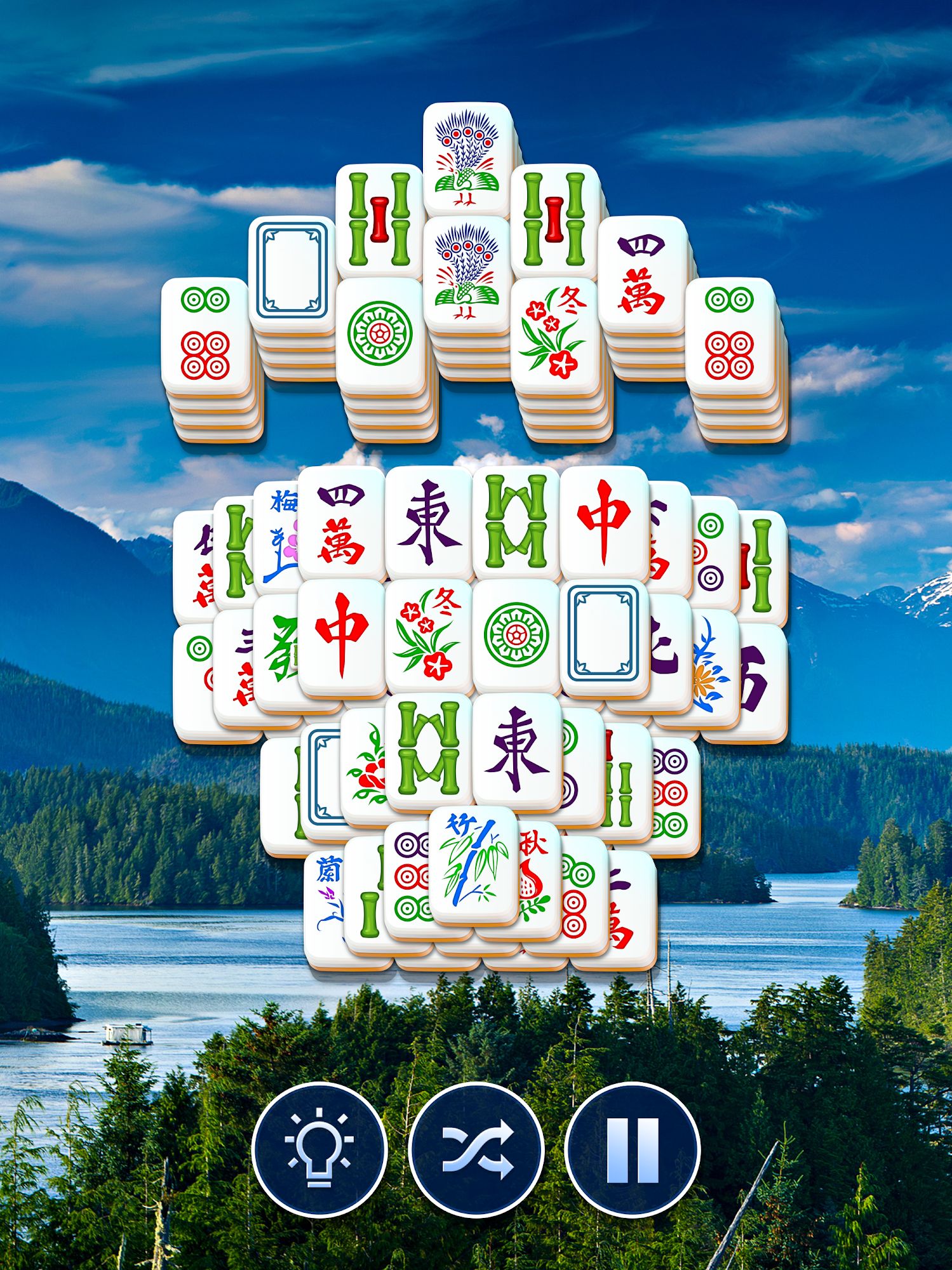 Gameplay of the Mahjong Club - Solitaire Game for Android phone or tablet.
