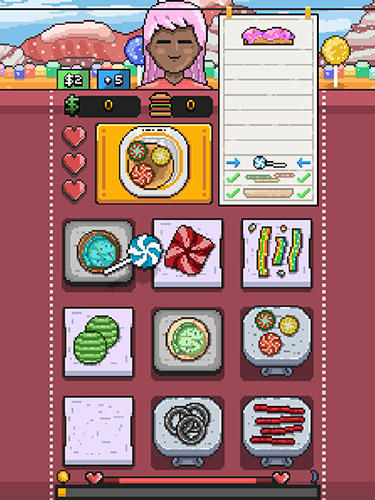 Gameplay of the Make burgers! for Android phone or tablet.