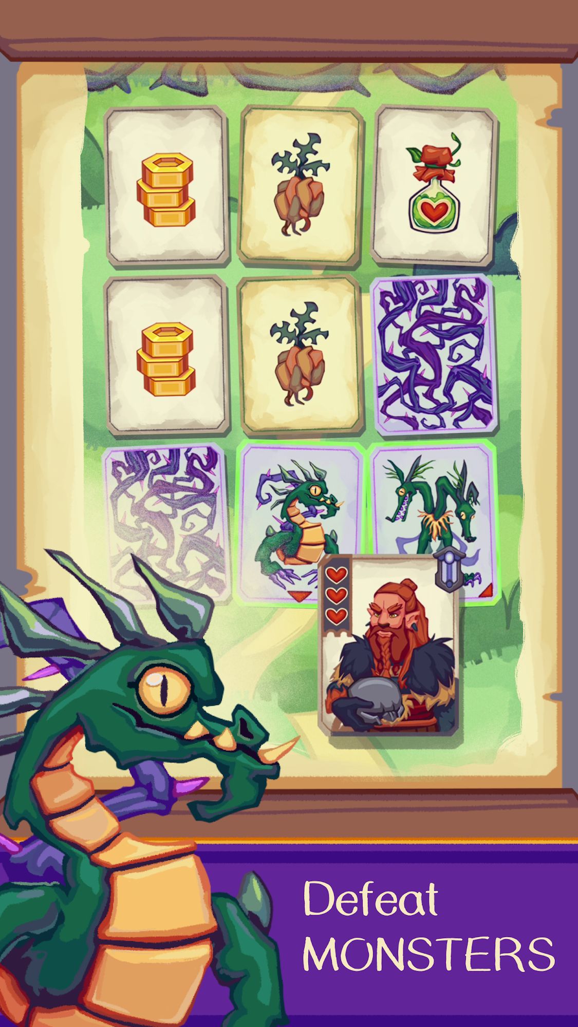 Gameplay of the Mandria: Card Adventure for Android phone or tablet.