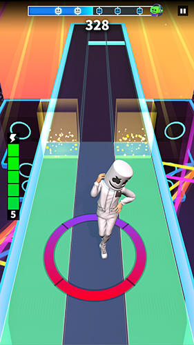 Gameplay of the Marshmello music dance for Android phone or tablet.