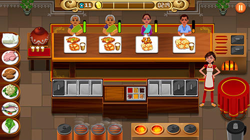 Gameplay of the Masala express: Cooking game for Android phone or tablet.