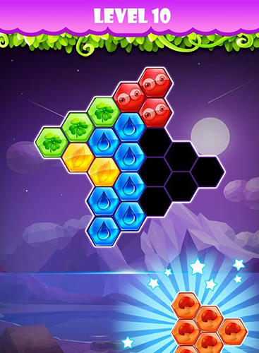 Gameplay of the Match block: Hexa puzzle for Android phone or tablet.