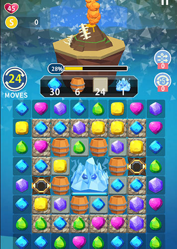 Gameplay of the Match Earth: Age of jewels for Android phone or tablet.