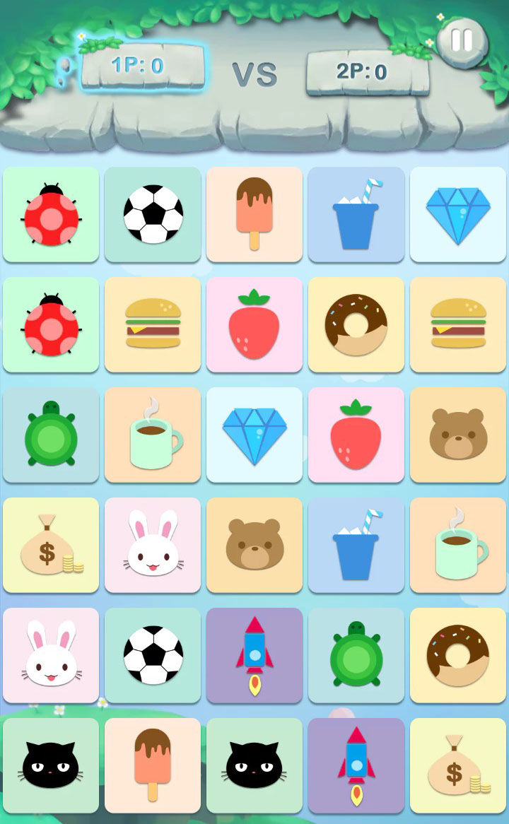 Gameplay of the Matching King for Android phone or tablet.