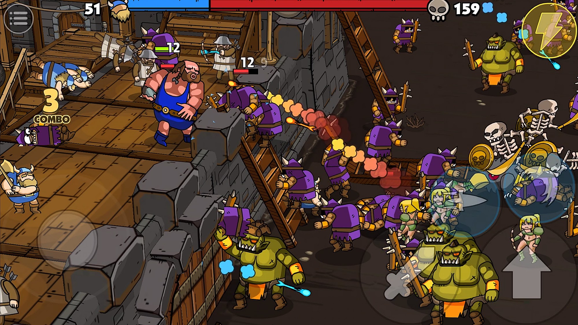 Gameplay of the Maximus 2: Fantasy Beat-Em-Up for Android phone or tablet.