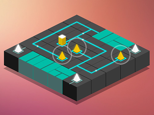 Gameplay of the Maze light: Power line puzzle for Android phone or tablet.