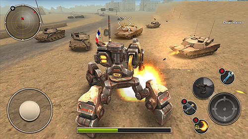 Gameplay of the Mech legion: Age of robots for Android phone or tablet.