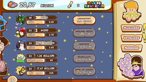 Gameplay of the Medieval business clicker for Android phone or tablet.