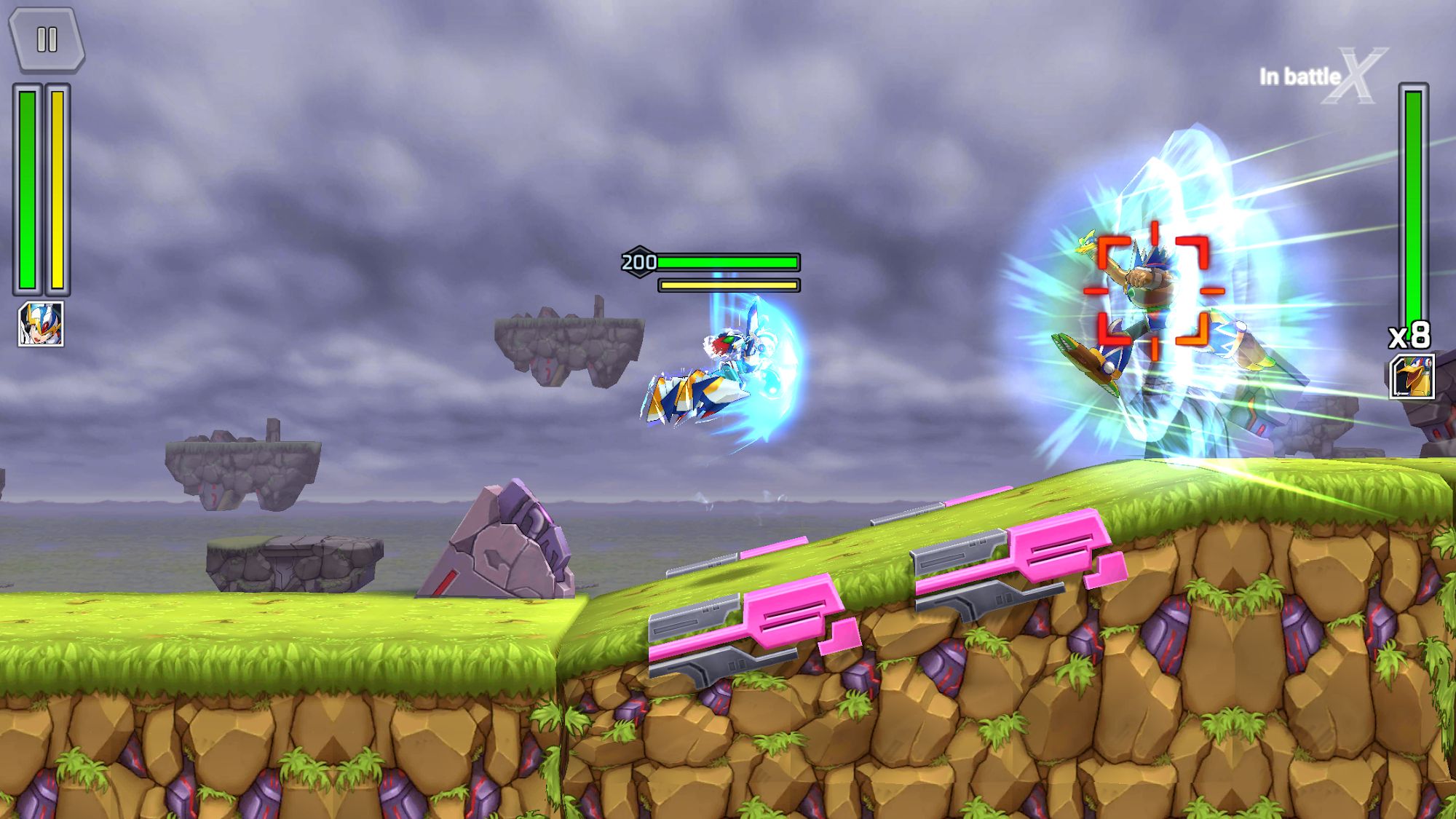 Gameplay of the MEGA MAN X DiVE Offline for Android phone or tablet.