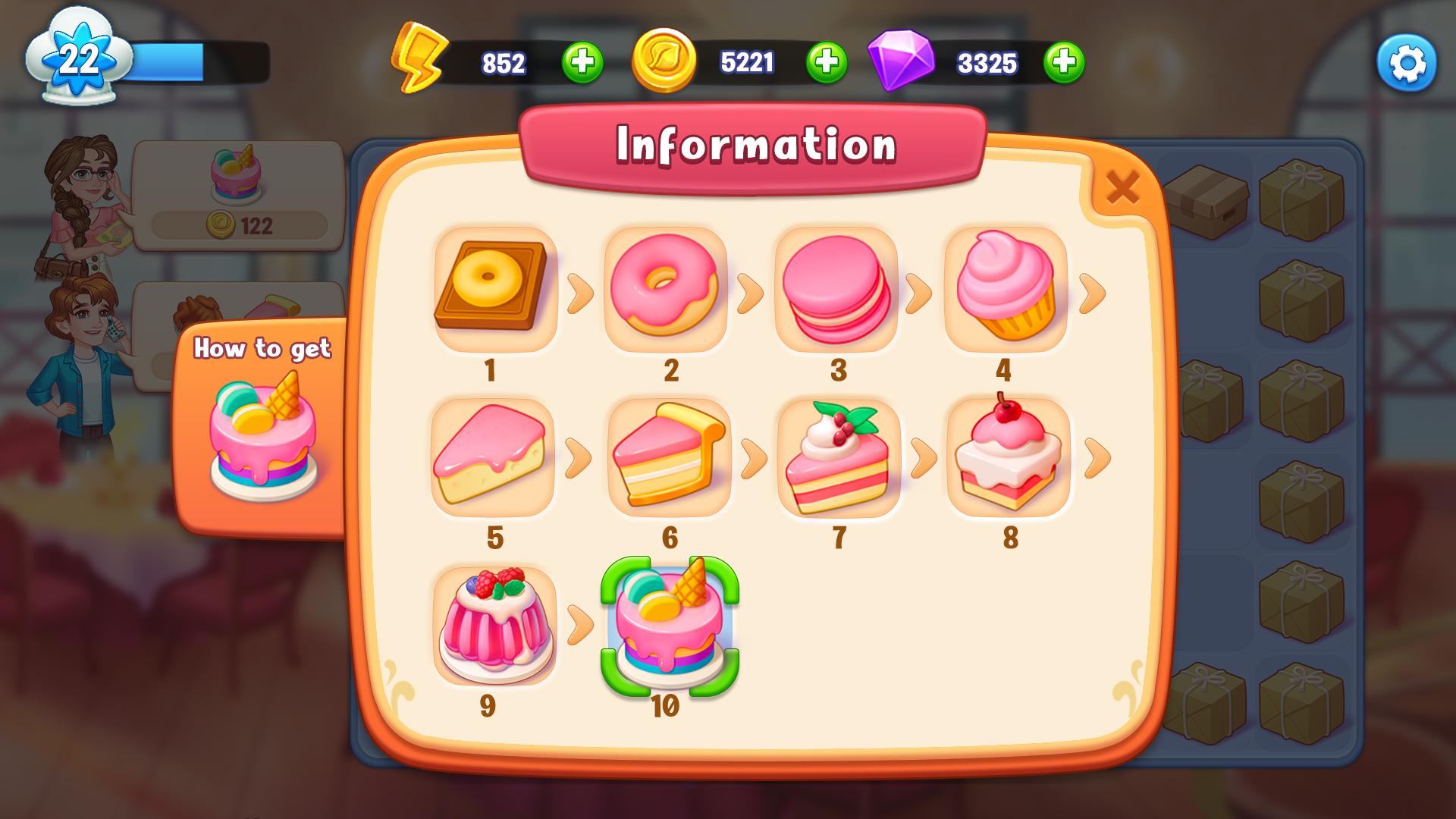Gameplay of the Merge Cooking: Restaurant Game for Android phone or tablet.
