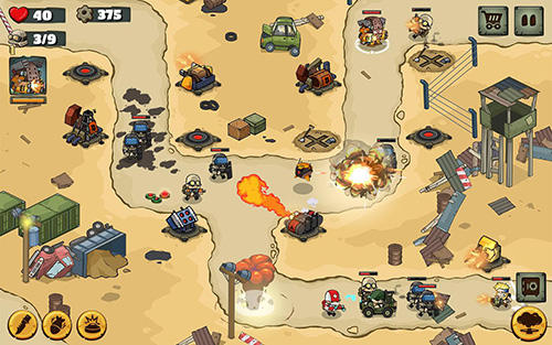 Gameplay of the Metal soldiers TD: Tower defense for Android phone or tablet.