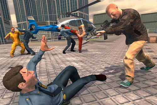 Gameplay of the Miami prison escape mission 3D for Android phone or tablet.