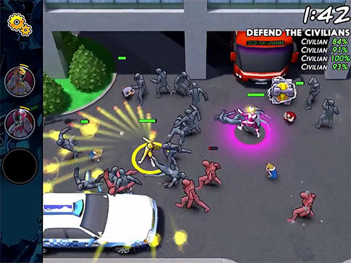 Gameplay of the Mighty morphin: Power rangers. Morphin missions for Android phone or tablet.