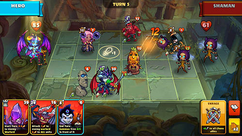Gameplay of the Mighty party: Heroes clash for Android phone or tablet.