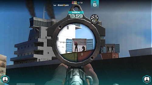 Gameplay of the Military shooting king for Android phone or tablet.