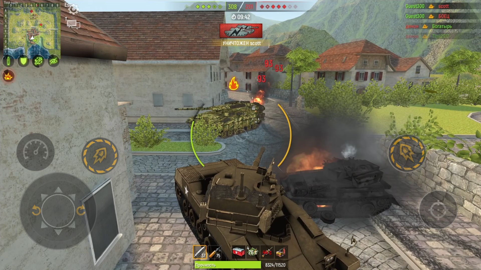 Gameplay of the Military Tanks: Tank Battle for Android phone or tablet.