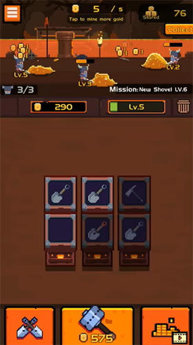 Gameplay of the Miner merge for Android phone or tablet.