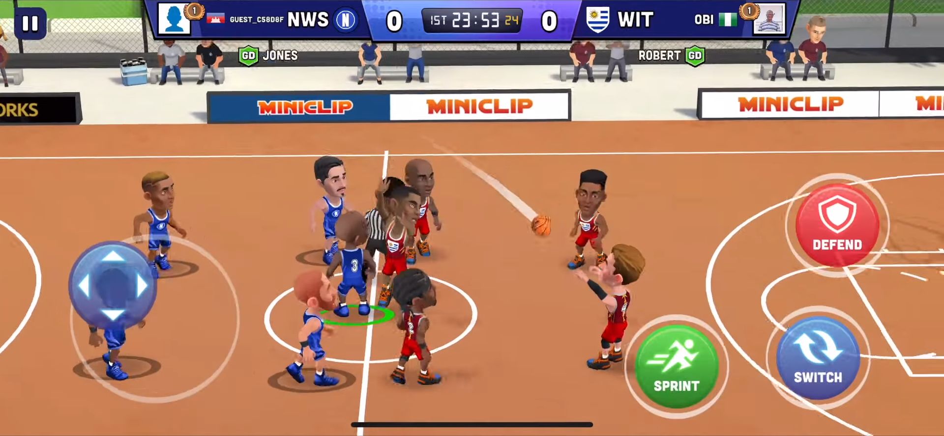 Gameplay of the Mini Basketball for Android phone or tablet.