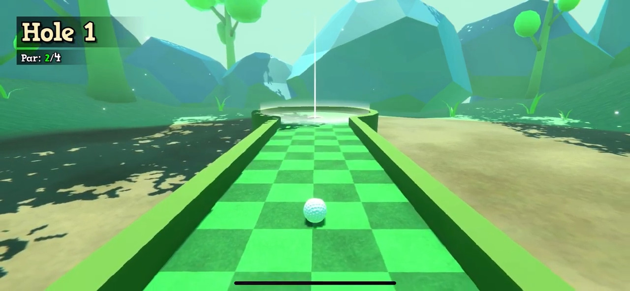 Gameplay of the Mini Golf RPG (MGRPG) for Android phone or tablet.