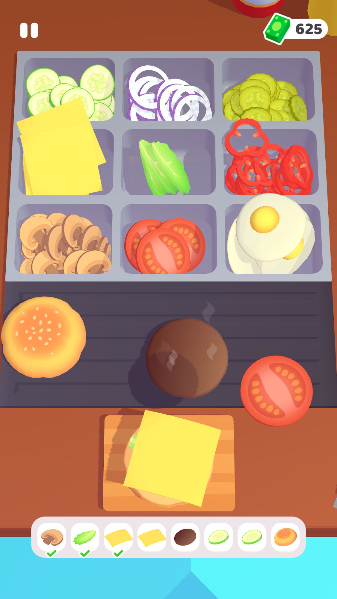 Gameplay of the Mini Market - Cooking Game for Android phone or tablet.