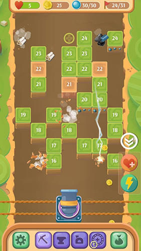 Gameplay of the Mining balls for Android phone or tablet.