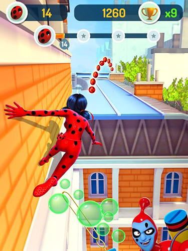 Gameplay of the Miraculous Ladybug and Cat Noir: The official game for Android phone or tablet.