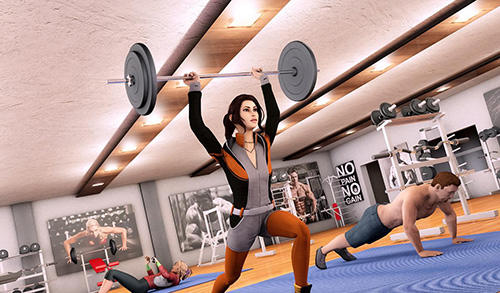 Gameplay of the Modern gym simulator for Android phone or tablet.