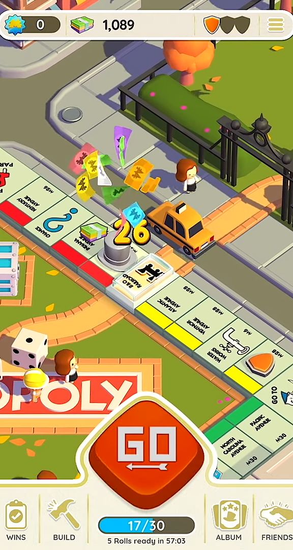Gameplay of the MONOPOLY GO! for Android phone or tablet.