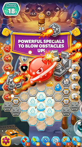 Gameplay of the Monster busters: Ice slide for Android phone or tablet.