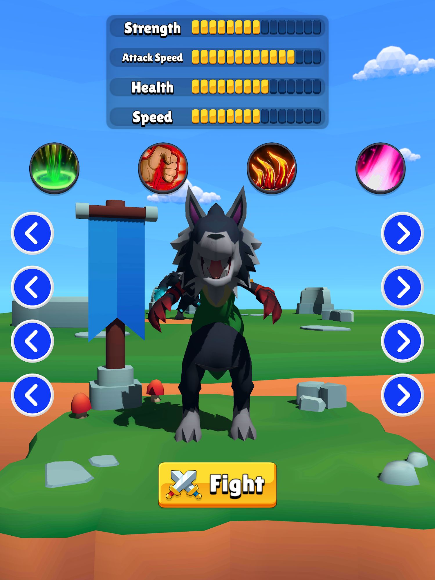 Gameplay of the Monster Duel for Android phone or tablet.