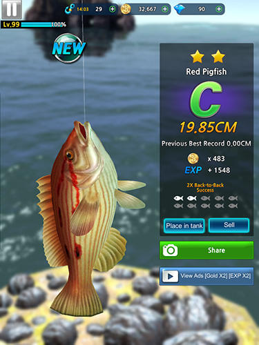 Gameplay of the Monster fishing 2018 for Android phone or tablet.