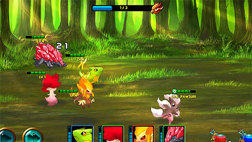 Gameplay of the Monster hunt academy for Android phone or tablet.