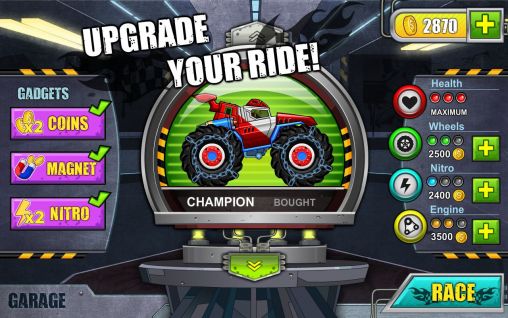 Full version of Android apk app Monster wheels: Kings of crash for tablet and phone.