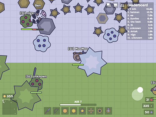 Gameplay of the Moomoo.io for Android phone or tablet.