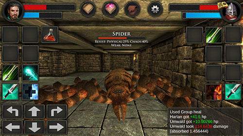 Gameplay of the Moonshades: Dungeon crawler RPG for Android phone or tablet.