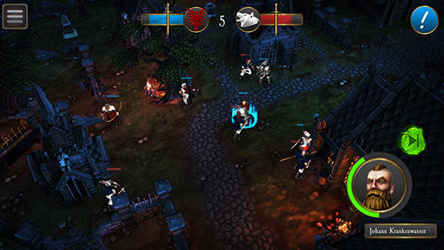 Gameplay of the Mordheim: Warband skirmish for Android phone or tablet.