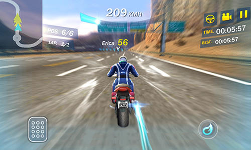 Gameplay of the Moto drift racing for Android phone or tablet.