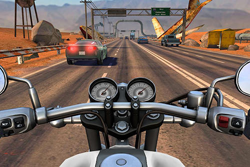Gameplay of the Moto rider go: Highway traffic for Android phone or tablet.
