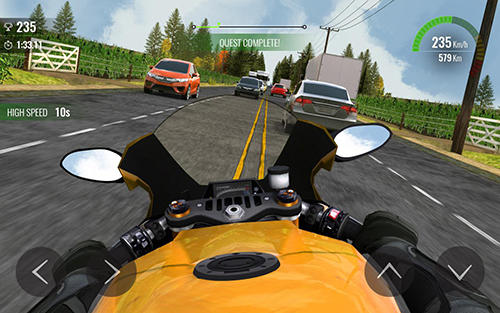 Gameplay of the Moto traffic race 2 for Android phone or tablet.