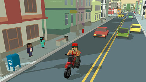 Full version of Android apk app Moto rider 3D: Blocky city 17 for tablet and phone.