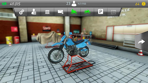 Gameplay of the Motorcycle mechanic simulator for Android phone or tablet.