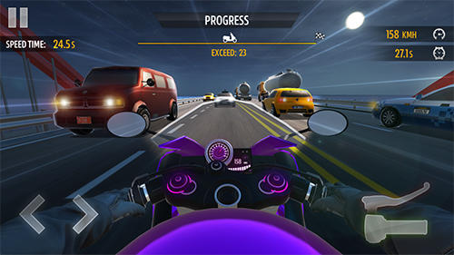 Gameplay of the Motorcycle racing for Android phone or tablet.