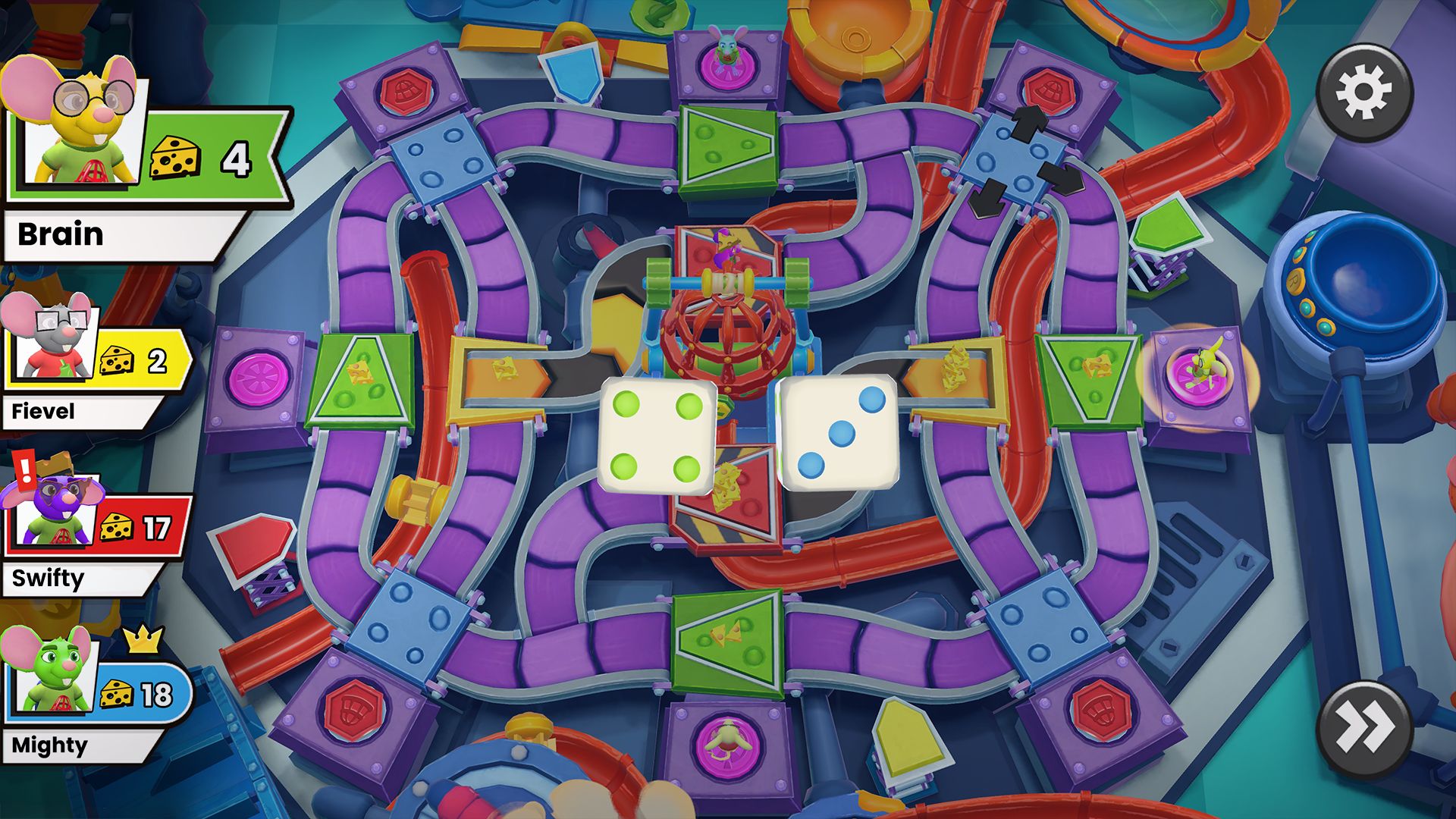 Gameplay of the Mouse Trap - The Board Game for Android phone or tablet.