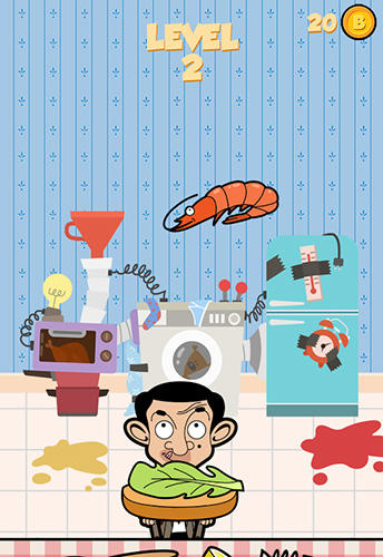Gameplay of the Mr. Bean: Sandwich stack for Android phone or tablet.