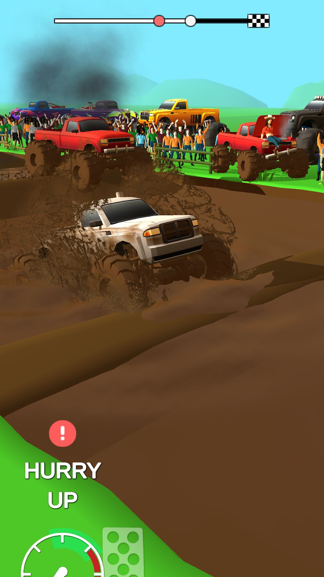 Gameplay of the Mud Racing: 4х4 Monster Truck Off-Road simulator for Android phone or tablet.