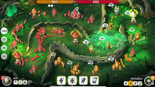 Gameplay of the Mushroom wars 2 for Android phone or tablet.