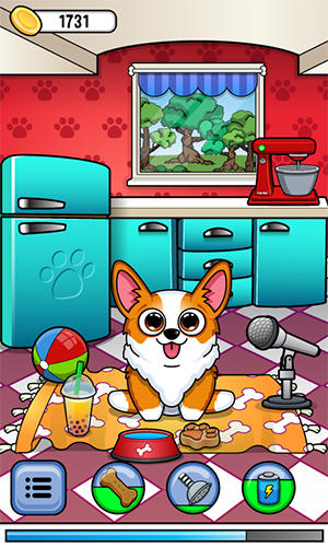 Gameplay of the My Corgi: Virtual pet game for Android phone or tablet.