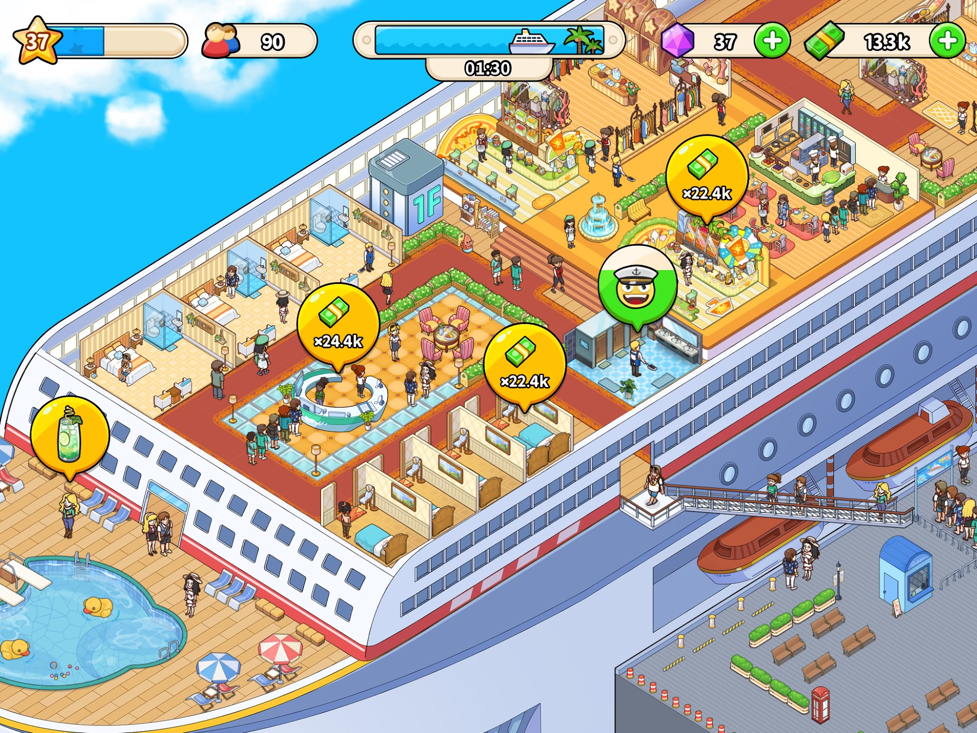 Gameplay of the My Cruise for Android phone or tablet.