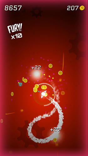 Gameplay of the Neon plane for Android phone or tablet.