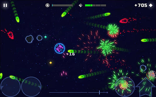 Gameplay of the Neon spaceships for Android phone or tablet.